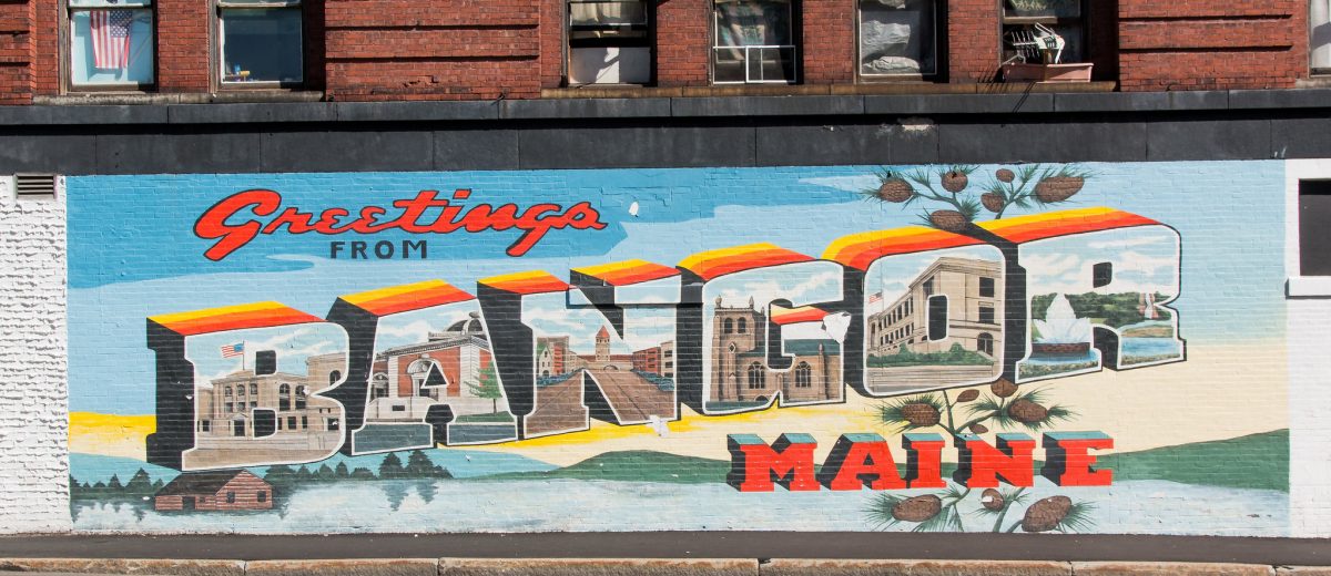photo of greetings from bangor maine wall mural
