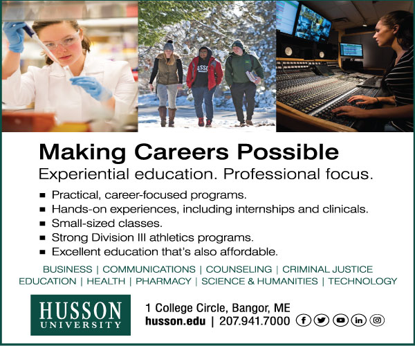 making careers possible experiential education. professional focus. husson university digital ad